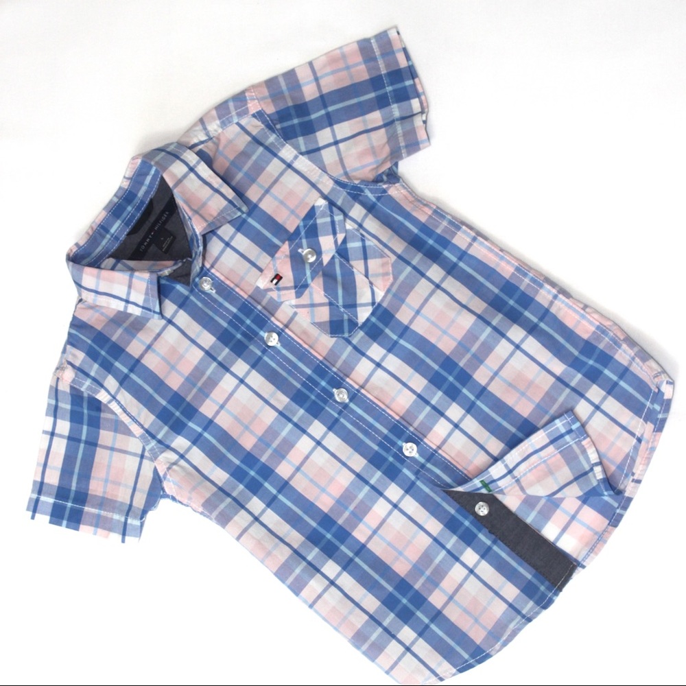 Boys Tommy Hilfiger Shirt Sleeve Button down Sz5